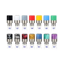 Sailing authentic electronic cigarette Teflon drip tips stainless core for vape 510 tank atomizer