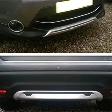 For Nissan Qashqai Dualis J11 2014 2015 2016 2017 car-styling Accessories ABS Front & Rear Bumper Protector Skid Plate 2pcs