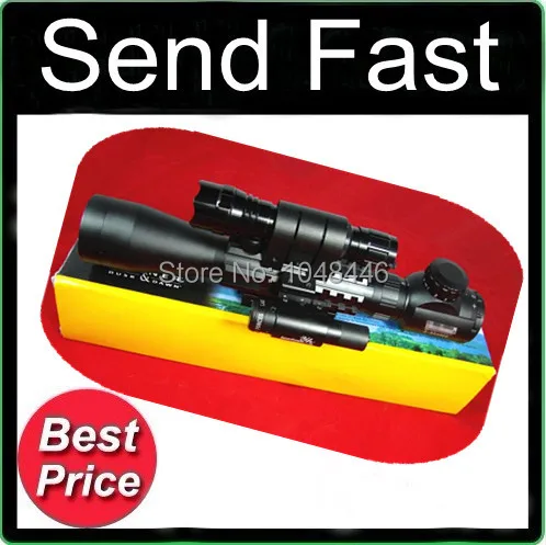 

wholesalers 3pcs/lot 3-9X40 E tri weaver rail R&G rifle gun airsoft hunting Scope scopes + Red Laser 501B Flashlight Torch