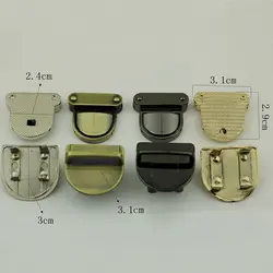 Металлическая застежка замок 4 цвета 3x3 см Twist Lock для DIY сумки кошелек аппаратного закрытия мешок Запчасти аксессуары