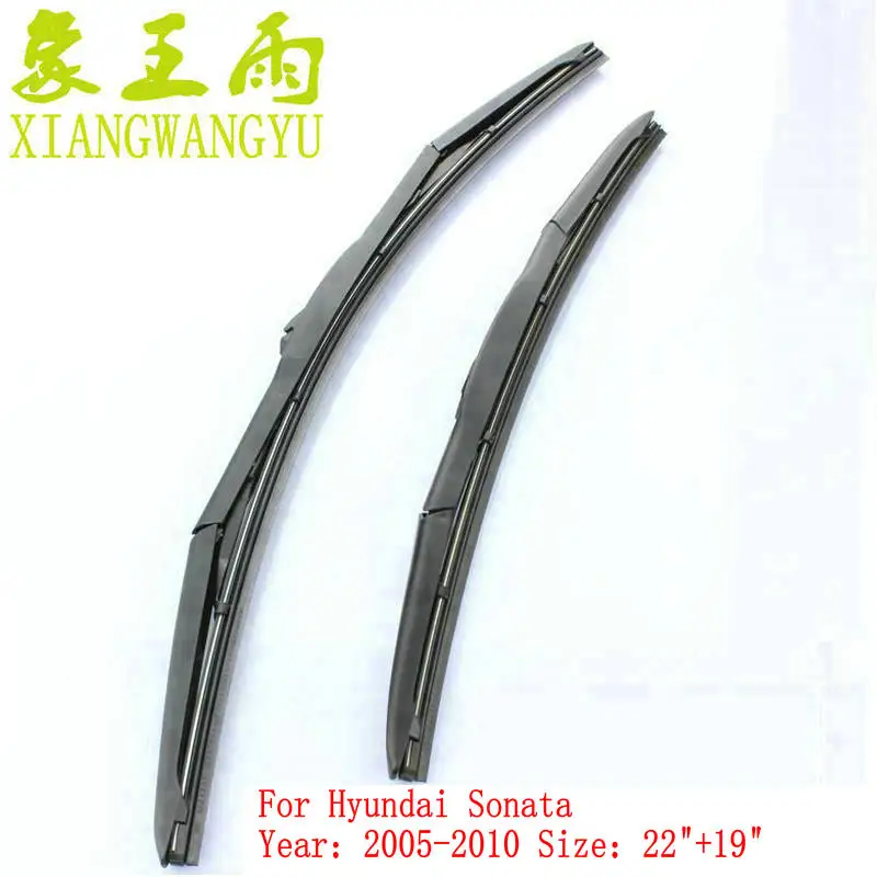 Car wiper blade for Hyundai Sonata (2005-2010) 22&quot+19&quot Wiper Blade 2pcs/PAIR fit standard J hook arms only | Автомобили и