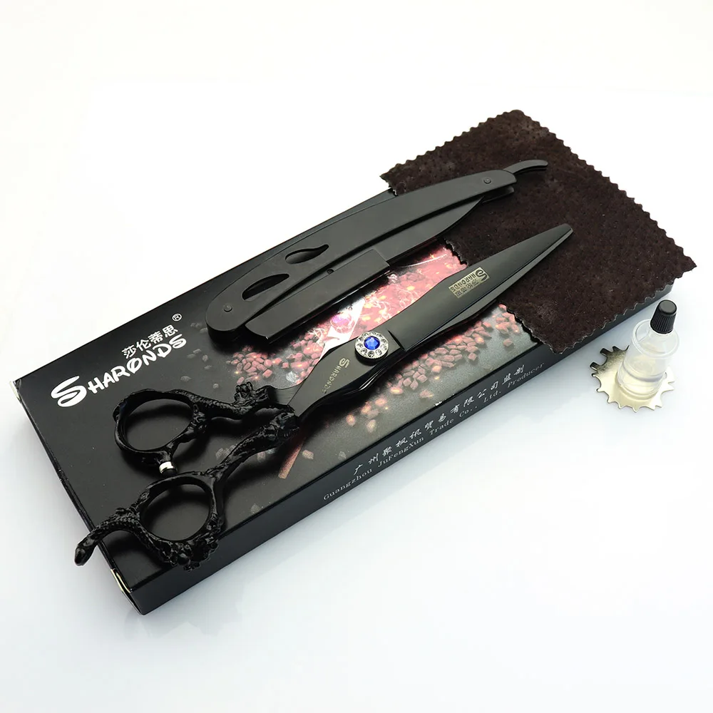 7-дюймовый high-end Япония 440c ножницы для волос Салон Парикмахерская Ножницы бритвы профессиональная машинка для стрижки Парикмахерские ножницы