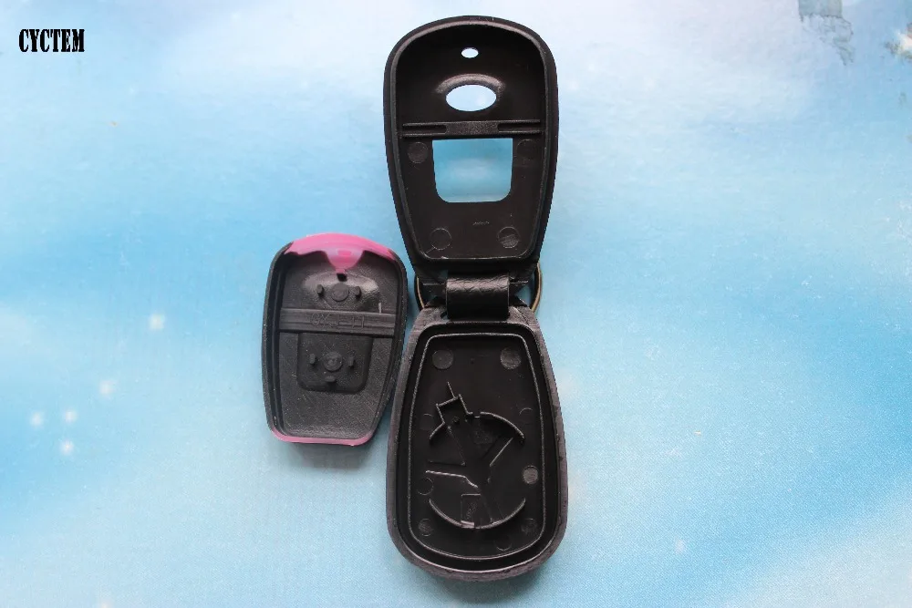

CYCTEM 1 Button Car Remote Key Shell Fob Case Key Blank Cover Housing Fit For Hyundai Elantra With Battery Holder