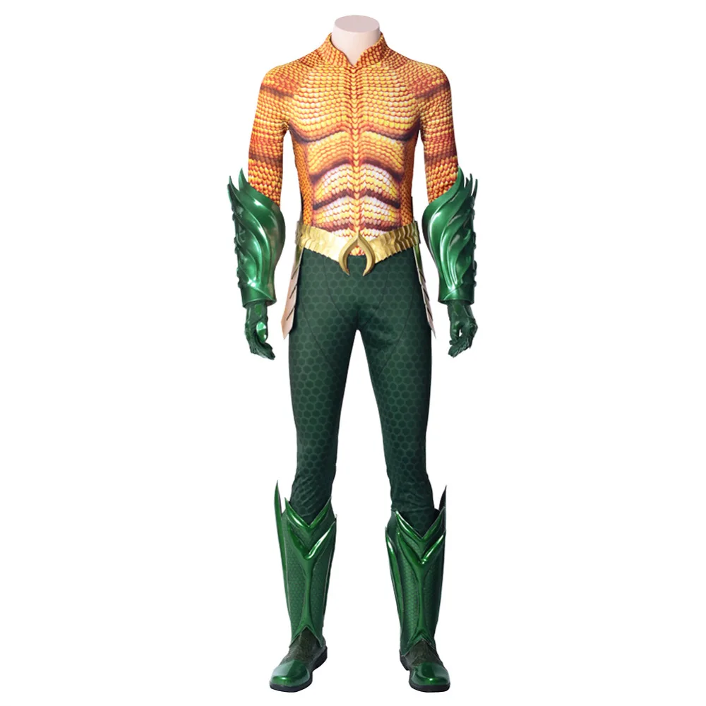 DC Лига Справедливости Aquaman Косплей Костюм Артура Карри костюм супергероя для