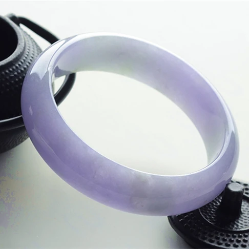 

Genuine Pretty Light Purple Romantic Green Stone Bangle Bracelet Fashion Woman's Bangles Jewelry 58-62mm
