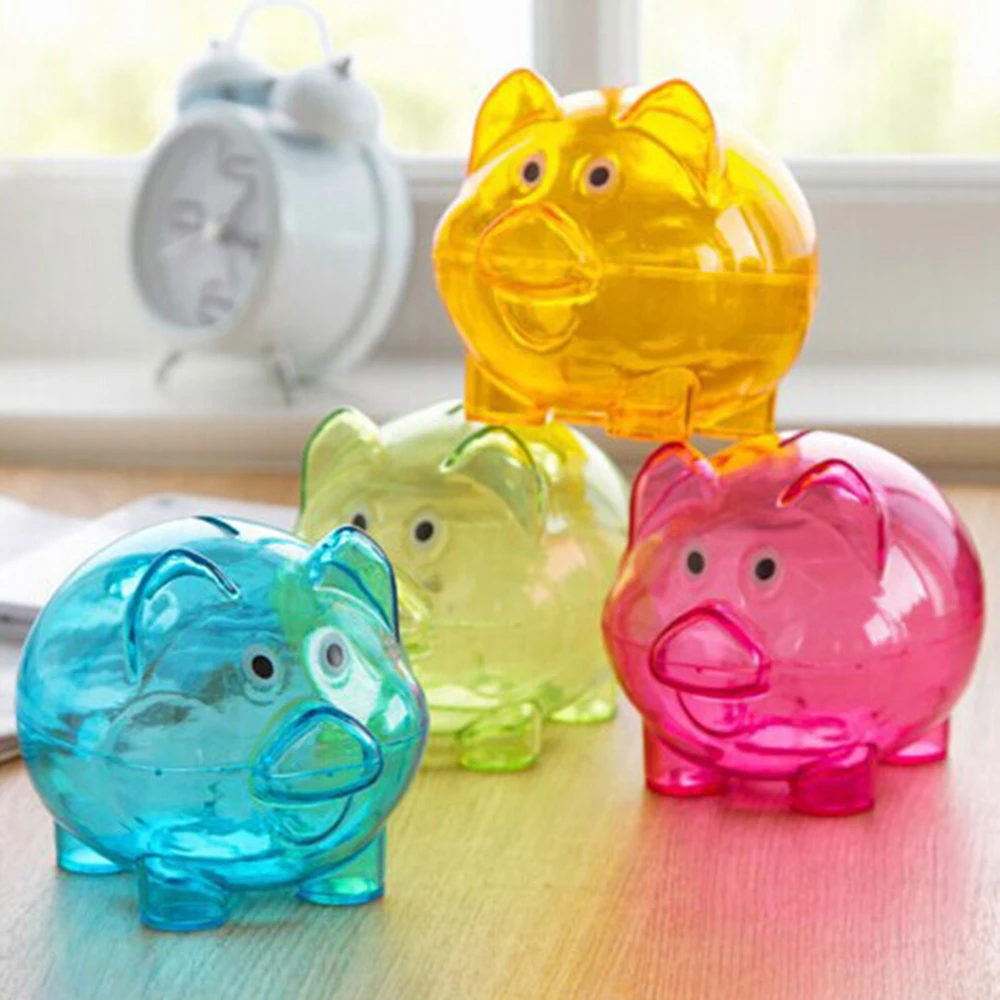 

Cute Plastic Piggy Bank Coin Money Box Cash Collectible Saving Box Toy Home Decor New Year Gift For Kids Children