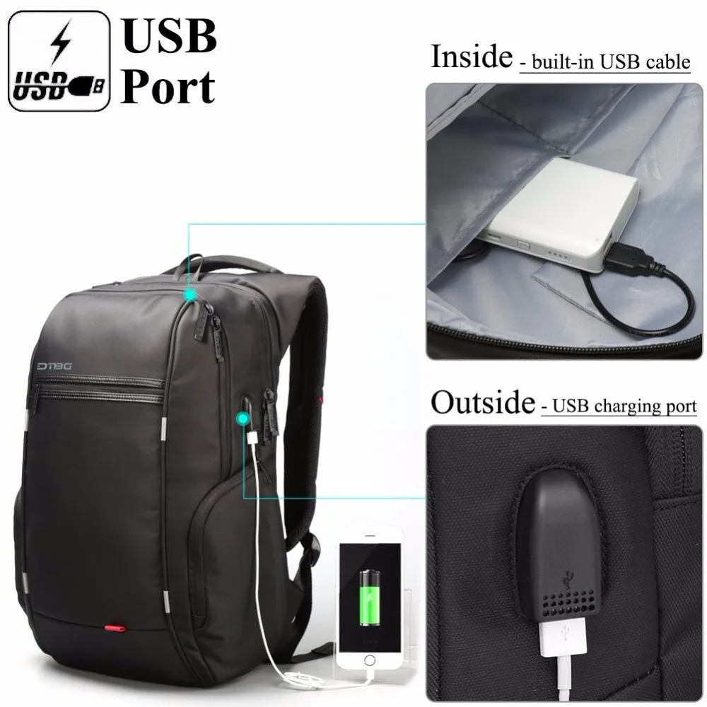 Backpack Computer Bag Leisure Travel Bag Mens Backpack With Usb Port Charging Laptop Backpack