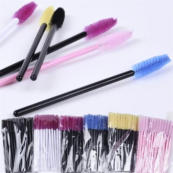 

Wholesale 50pcs/pack New Professional Women Disposble Eyelash Brush Lash Curler Mascara Wands Makeup Cosmetic Tool Hotpink