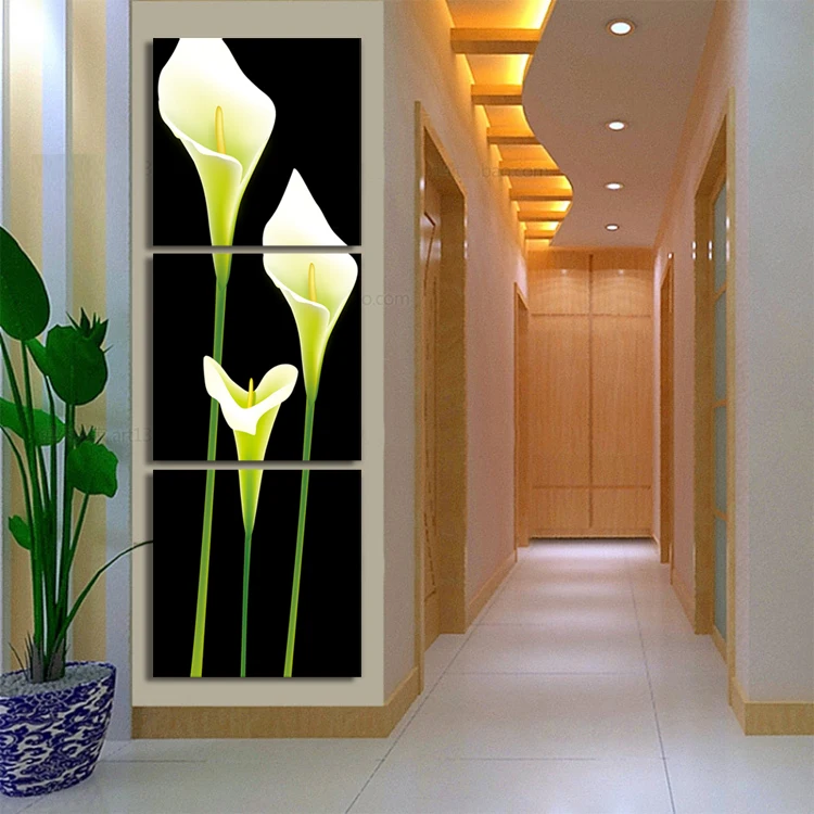 

Modern 3 Pcs 2018 Wall Art HD Printing Canvas Oil Painting of lilium casa blanca flower On Canvas Home Decoration no frame H045