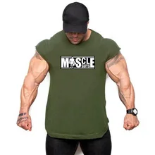 Новинка, Мужская майка, майка для тренажерного зала, для тренировок, фитнеса, бодибилдинга, без рукавов, мужская хлопковая одежда, повседневная майка, майка, майка
