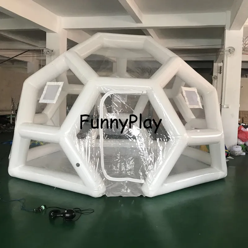 Прозрачная надувная палатка купольная для кемпинга luna туристическое шоу пляжный