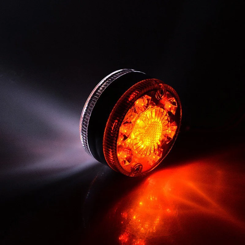 24 LED Pedestal Fender Brake Turn Signal Lamps Roof Lights PC lens White+Amber+Red DC 24V Super Bright Accessories