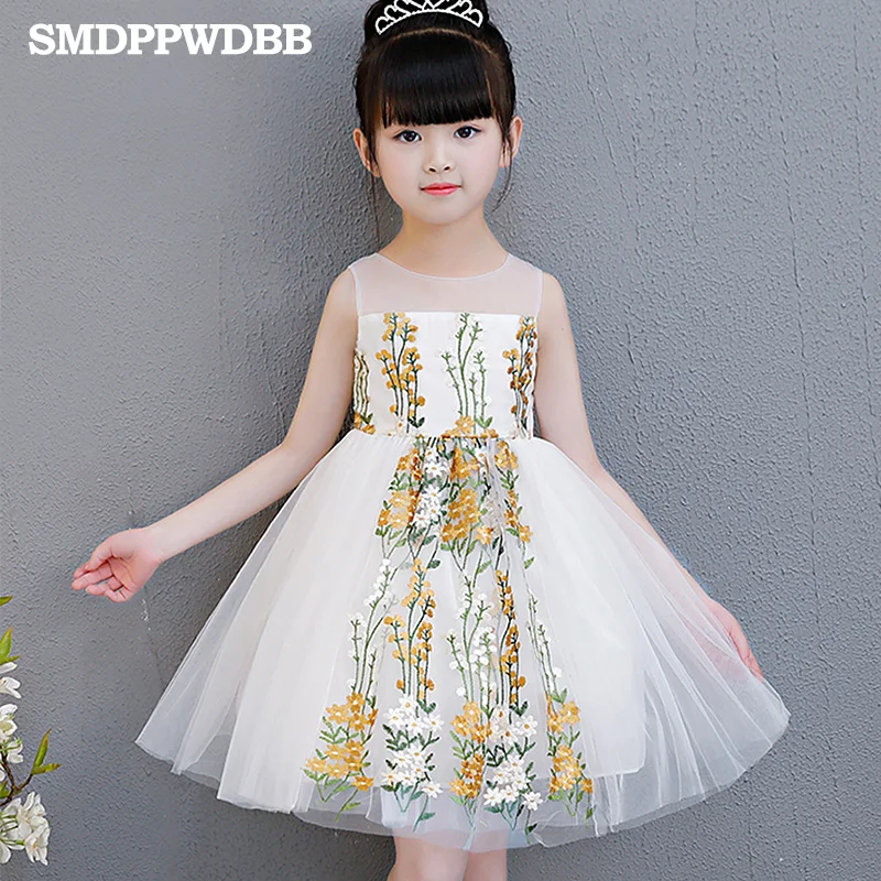 

Flower Girls Dress For Wedding and Party Dress Kids Pink Bridesmaid Princess Dress Children Dress Teenage Girl Clothing 2-10 Y