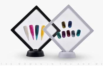 

Nail Art Display Stand Manicure Square Model Frames for Color Display For Nail Beauty Tips DIY Black White Transparent Swatch