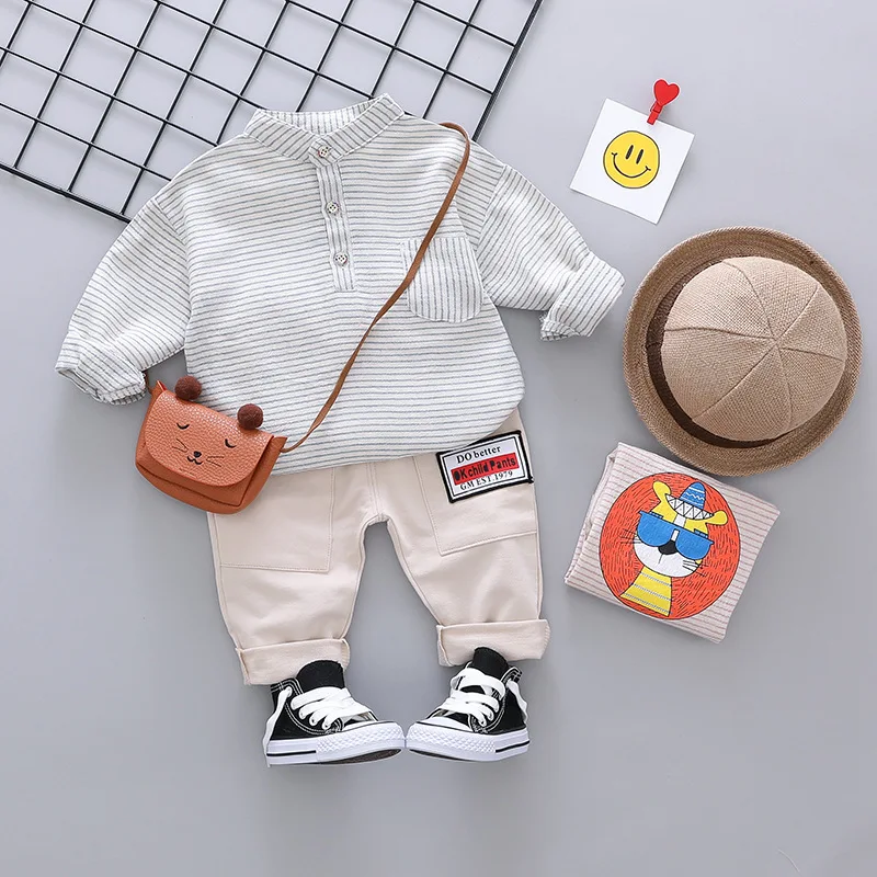 

Spring Children Boy Clothes Sets 2 Pcs T Shirts And Pants Wear Outside