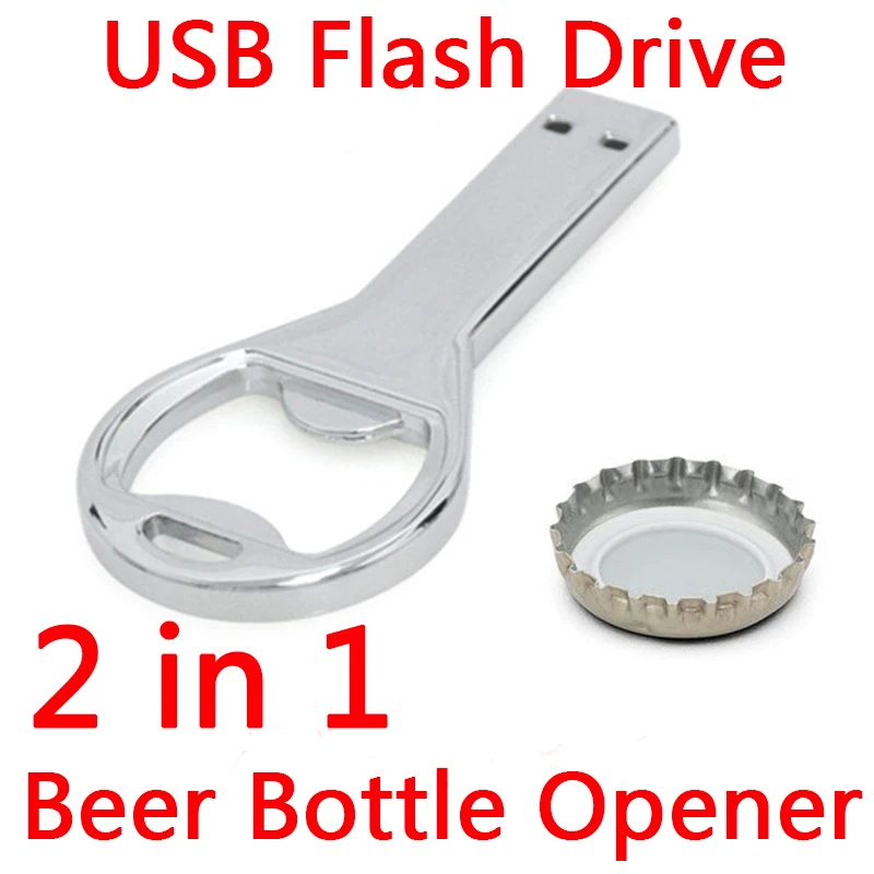 

1 Year Warranty Beer Bottle Opener Key Chain Usb Flash Drive 128GB Memory Stick Flash Card 64GB 32GB 16GB Pen Drive 512GB Gift
