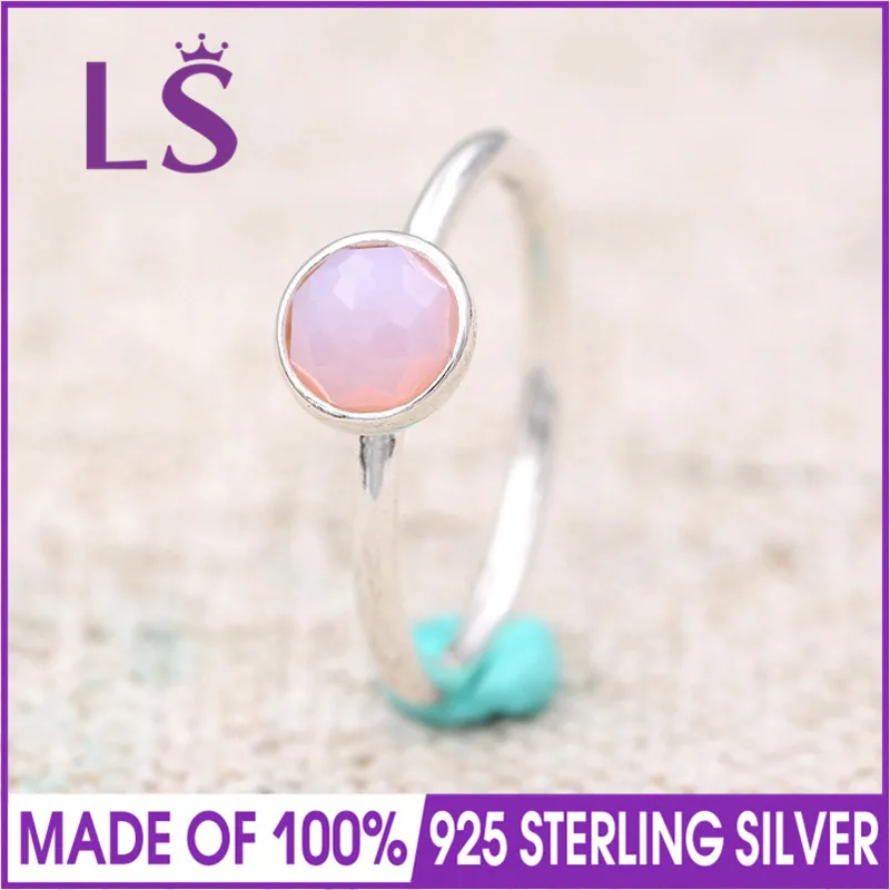 

LS 100% 925 Sterling Silver October November December Droplet Birthstone Ring For Women DIY Fashion Ring.Christmas Wedding Rings