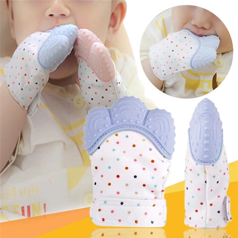 Teething toys Baby Silicone Mitts Teething Mitten Glove Teethers Toy