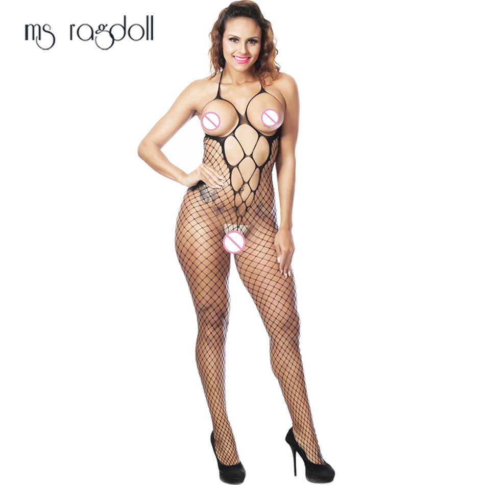 

Ms Ragdoll Open Bra Open Crotch Fishnet Women Lace Sexy Lingerie Hot Mujer Transparent Babydoll Dress Erotic Costumes Nuisette