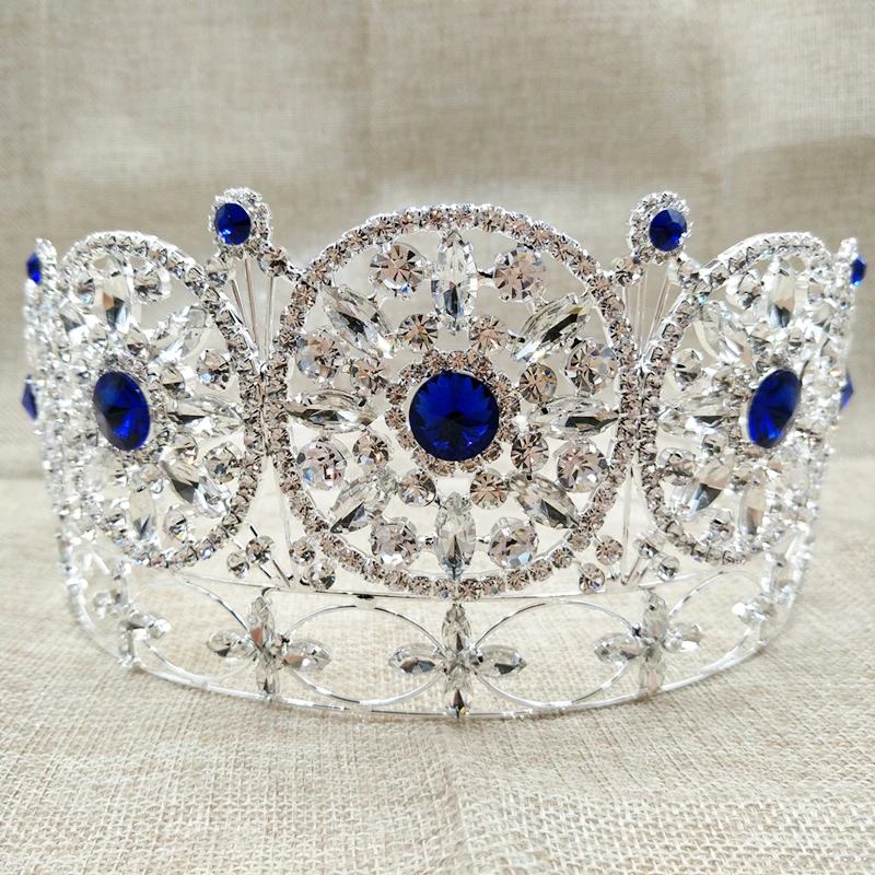 Высокое качество miss world full circle corown Королевский синий/ярко розовый/красный женский