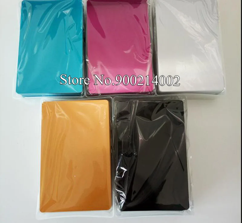 

100PCS 0.17-0.2mm Colorful Aluminum Alloy Blanks Business Cards Laser Mark Engraved Metal Smooth Business Visiting Name Cards