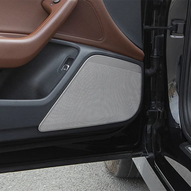 

Car Styling Stereo Speakers Decoration Frame 2pcs For Audi A6 C7 Interior Front Door Audio Speaker Cover Trim Auto Accessories