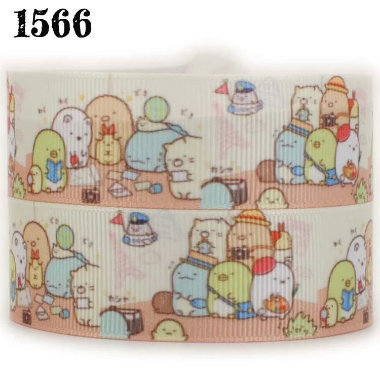 Новые 50 ярдов sumikko gurashi мультфильм ленты печатных grosgrain Бесплатная доставка