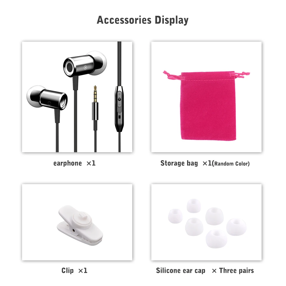 Earphones headphones earbuds headphone with microphone for phone in-ear wired earphones headset for computer pc android    (1)
