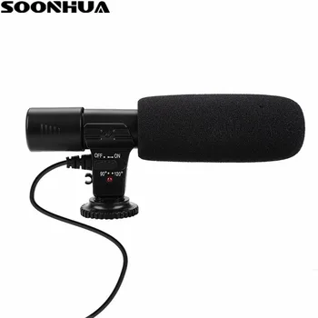 

SOONHUA Portable Condenser Microphone 3.5mm Jack Recording Microphone for Canon Nikon Camera DSLR Camcorder Interview Mic