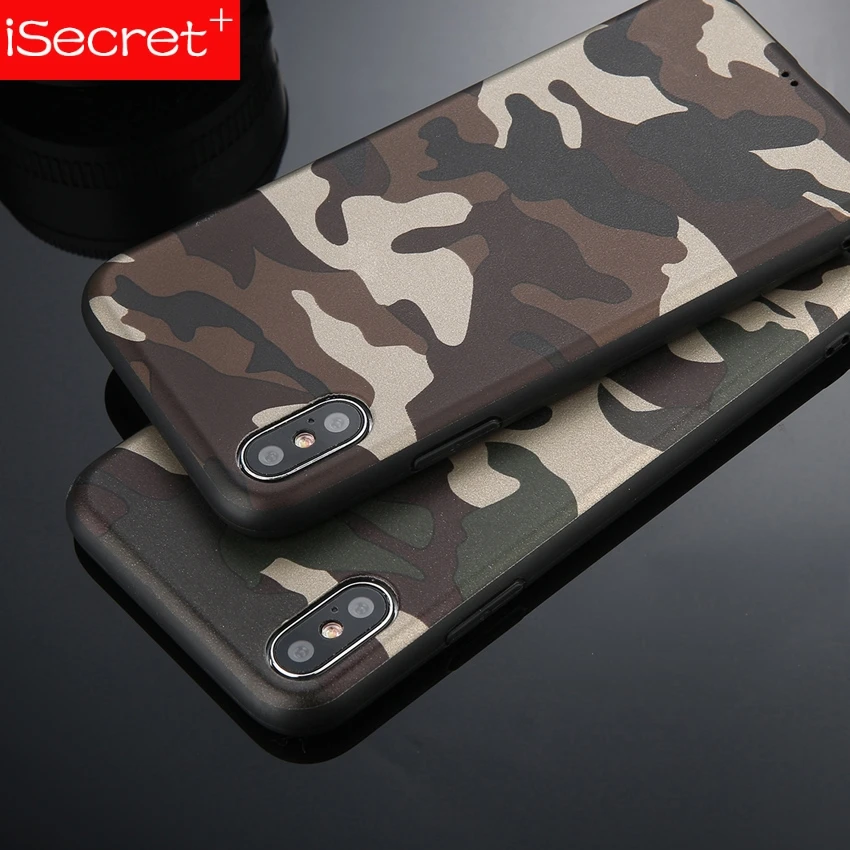 Армейский зеленый камуфляжный чехол для iPhone X 6 6S 7 8 Plus мягкие силиконовые чехлы из