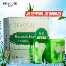 Алоэ ручной работы Мыло Уход за кожей анти-акне Освежающий Отбеливание Нефть Управление Deep Clean Средства для снятия макияжа Черноголовых Удаление угрей