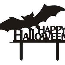 100 шт./лот, Творческий Happy Halloween акриловые торт Топпер украшения для торта для вечеринки