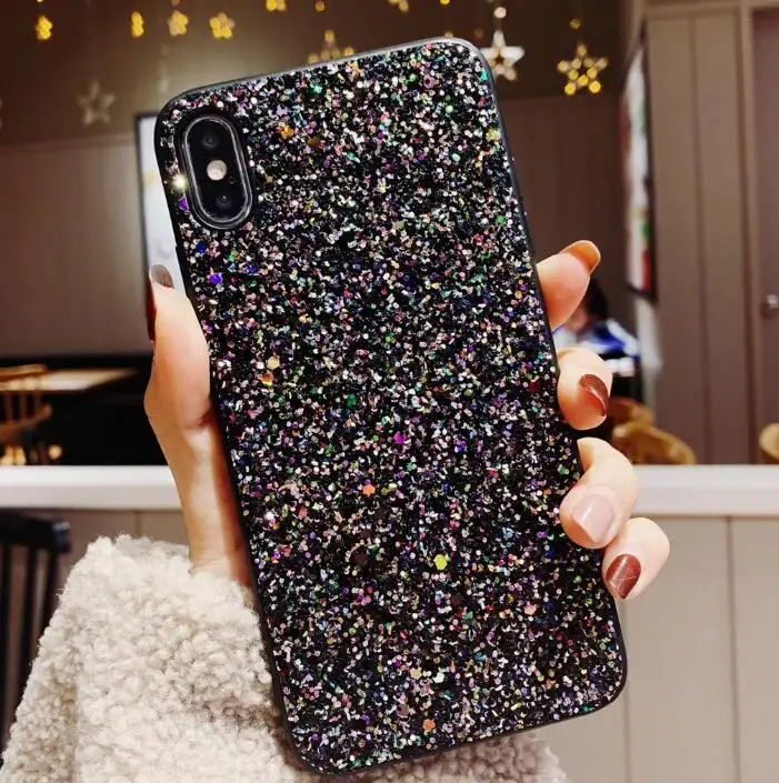 For Xiaomi Redmi Note 8T Cover redmi note 9 pro 8A 9A Luxury Glitter Sequins Shining Case for xiaomi mi POCO X3 NFC phone bags 