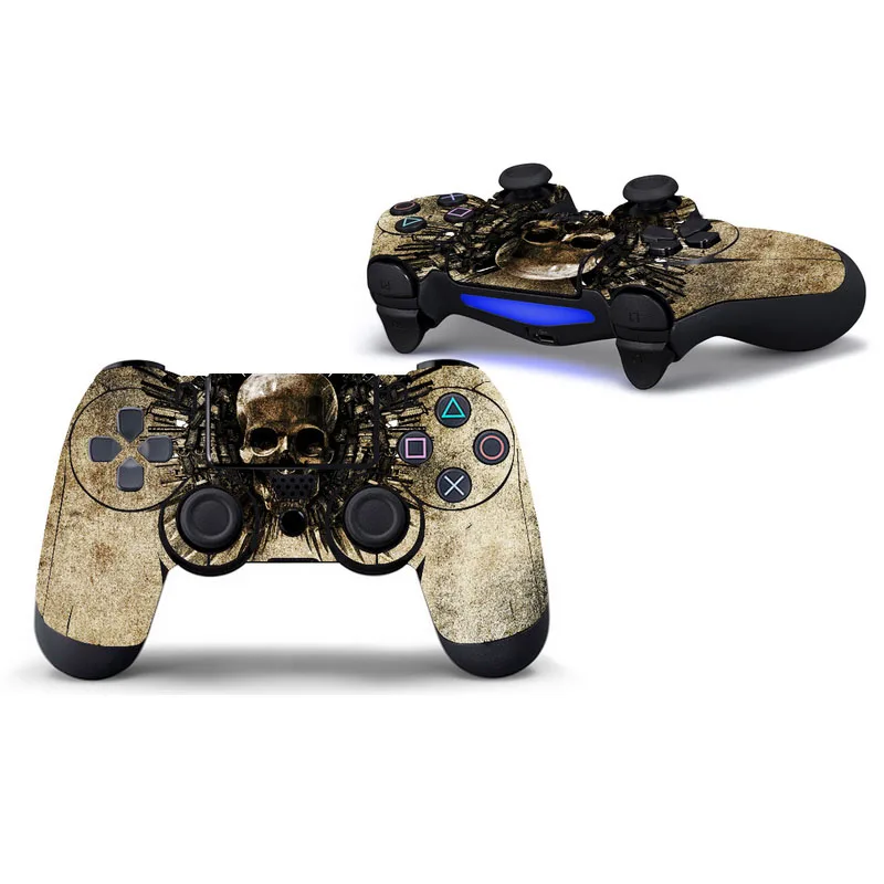 6 Синий череп Защитная крышка наклейка для PS4 контроллер кожи для Playstation 4 наклейка аксессуары - Цвет: 6