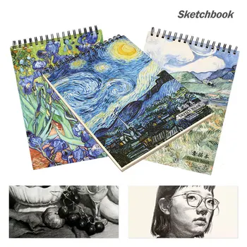 

A4 Sketch Book 50 Pages Art Supplies Notebook Painting Graffiti-Art Sketchbook Creative Hand-Painted Drawing White Paper