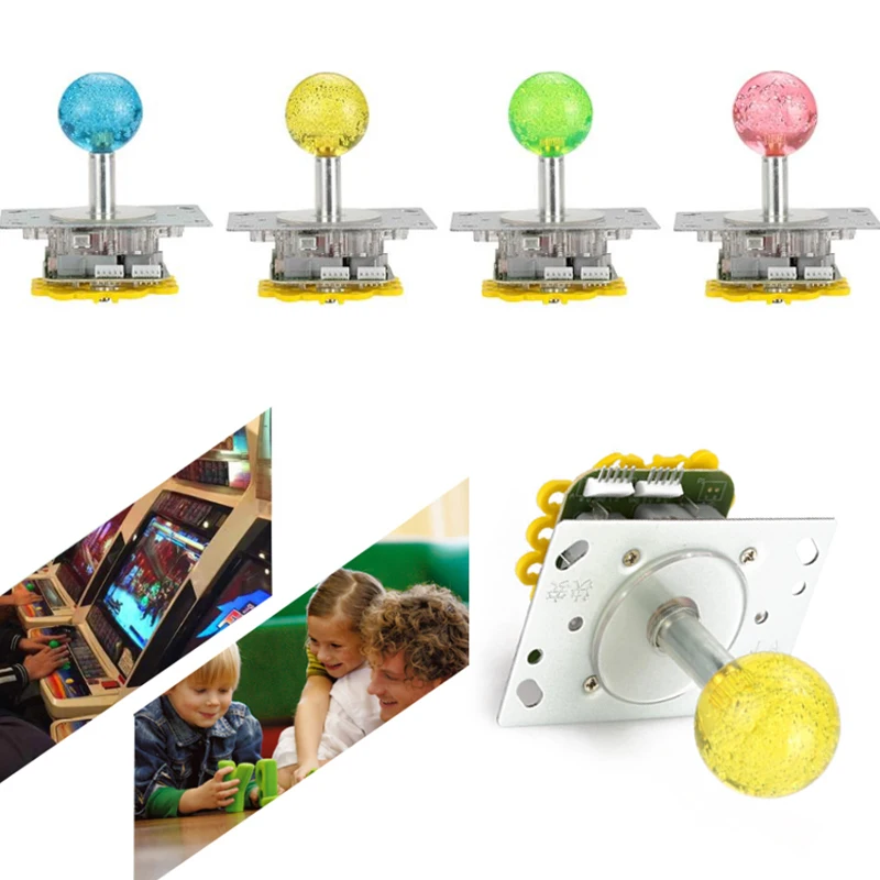 

Classic Arcade Joystick DIY Game Joystick LED Illuminated Colorful Fighting Stick Replacement Parts For Game Arcade