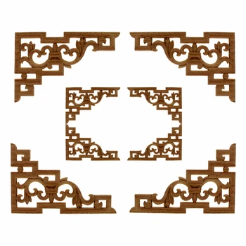 

VZLX Wood Applique Carved European Decals Roses Patch Furniture Door Vintage Home Wedding Decoration Accessories Decor