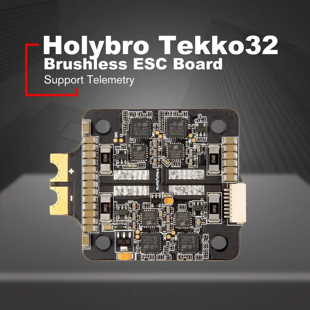 

Holybro Tekko32 35A 3-6S Blheli 32 4 In 1 Brushless ESC Board Support Telemetry for FPV Racing Drone Quadcopter 30.5x30.5mm