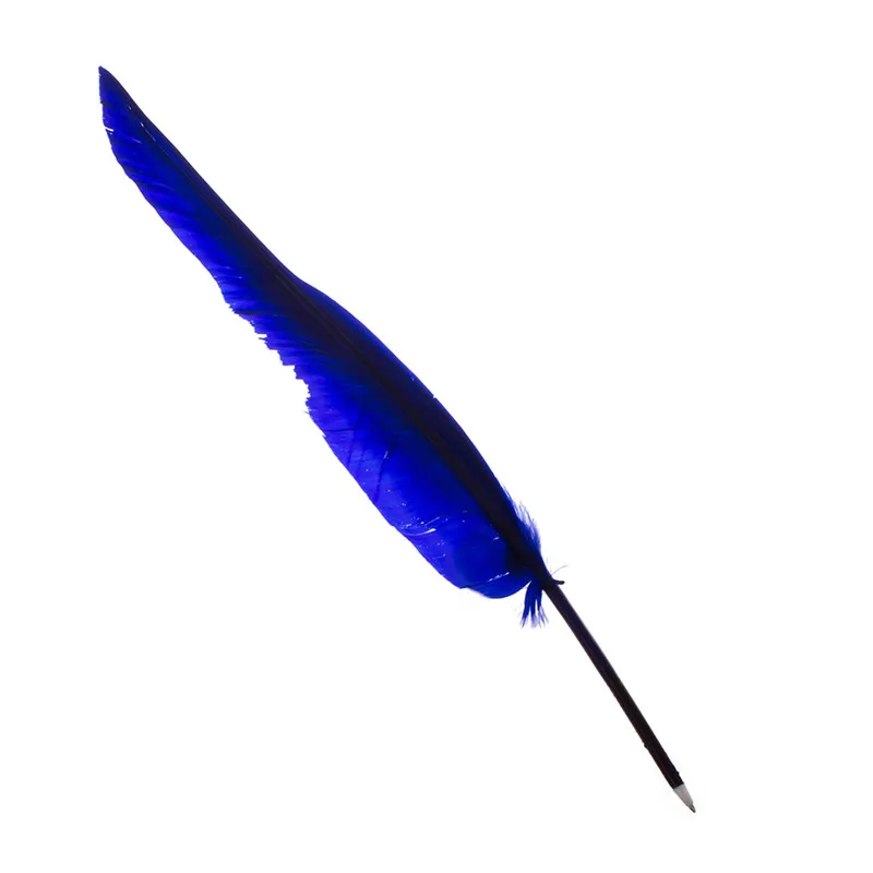 Красивые перьевые ручки, шариковая ручка для письма, для школьных принадлежностей, канцелярские товары, дешевые товары, милые ручки Kawaii, канцелярские товары - Цвет: Blue