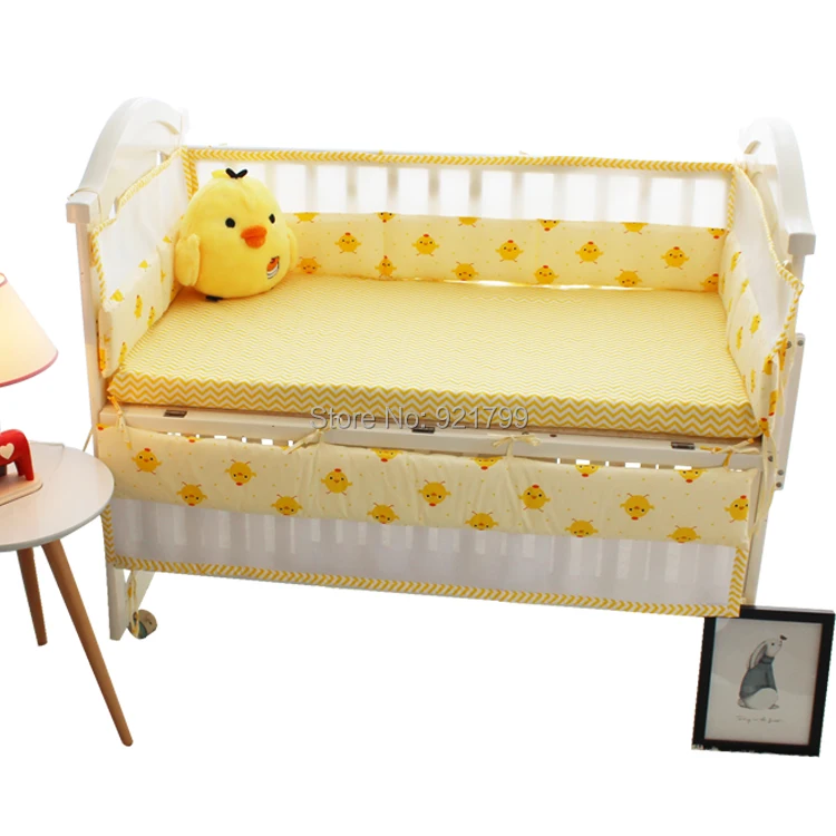 

New Security breathable Baby Crib Bumpers Cartoon Baby Bedding Sets Bed Around Cot Cotton Mesh Newbron Baby Bumper