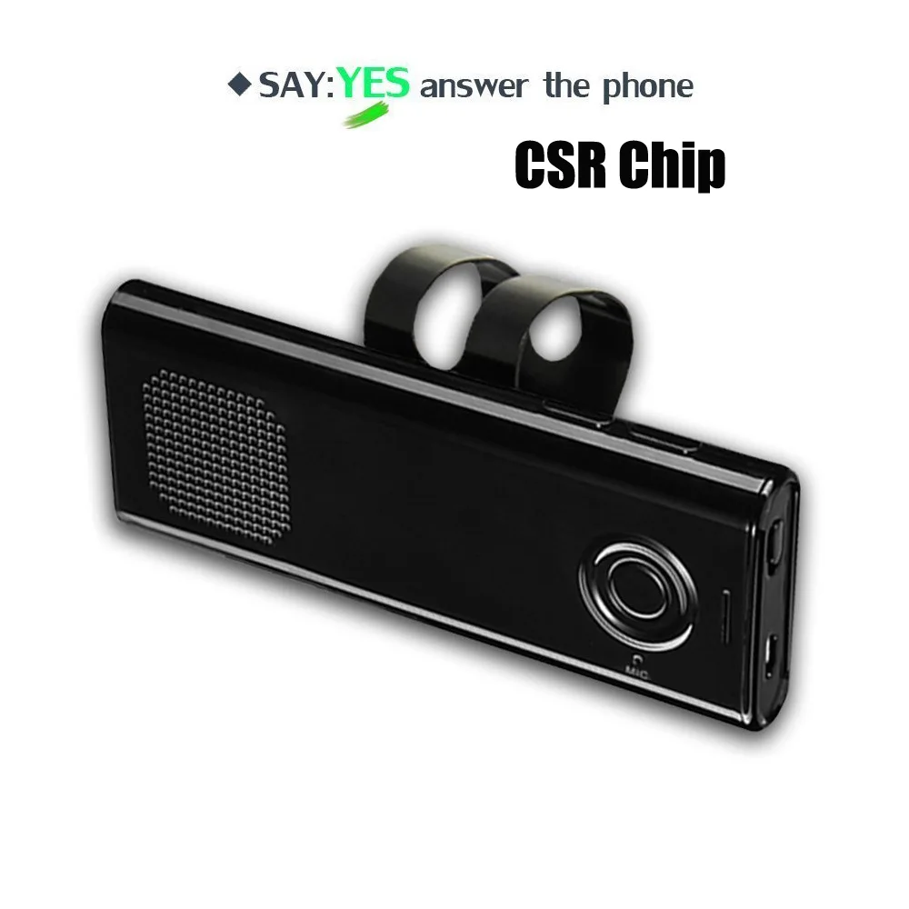 

Bluetooth 4.1 Receiver Speakerphone Car Kit Handsfree Voice Answer Phone Noise Cancel Sun Visor Car Bluetooth for Two Devices