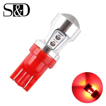 

1 pcs T10 Led Canbus W5W OBC Error Free Bulbs Interior Emitter LED DRL 168194 Car lamps External 10SMD 3030 Auto Lights 12V Red