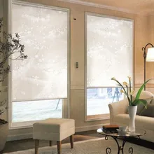Translucent Sun Screen Roller Blinds in White 35 Polyester 65 PVC font b Window b font