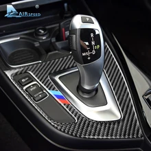 Airspeed-cubierta de Panel de cambio de marchas para coche, pegatinas embellecedoras de fibra de carbono para BMW F20 F21 LHD, 1 serie 116i 118i, accesorios