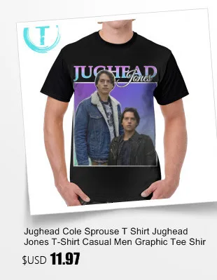 Jughead Jones T Shirt Jughead Jones T-Shirt полиэстер потрясающая графическая Мужская футболка модные футболки с короткими рукавами 5x футболка