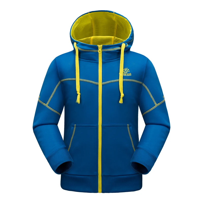 

High Quality Spring Autumn Winter Children With Hooded Fleece Jacket Red Sport Jacket Boys Gym Sweater Running Coat Kids TS6832