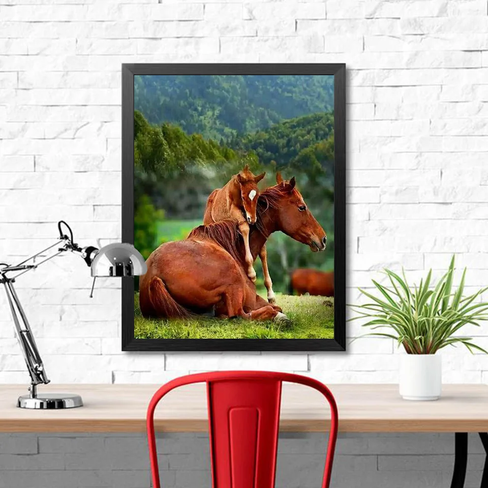 EverShine DIY Бриллиантовая мозаика в виде лошади Алмазная животные картина из страз