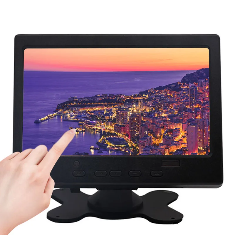 7 дюймовый TFT ЖК сенсорный монитор для Raspberry Pi HDMI + VGA av интерфейс дисплей емкостный