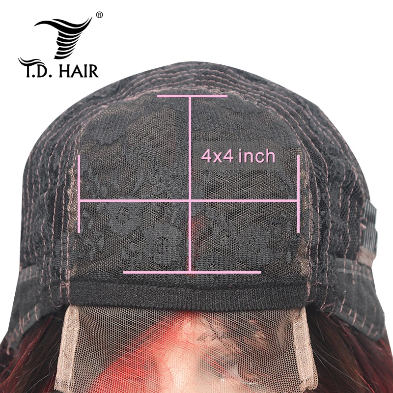 

4x4 inch Closure Bob Wig Brazilian Ombre Remy Human Hair Wigs Pre Plucked hair line for Black Women
