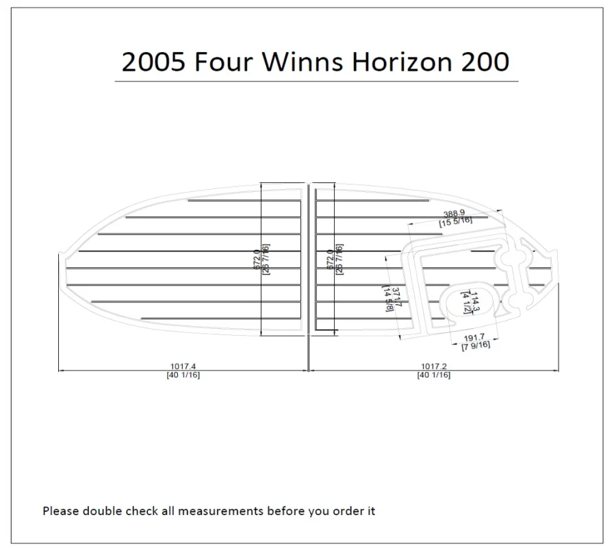 2005 четыре Winns Horizon 200 Плавающая Платформа Pad 1/" 6 мм Лодка EVA тик настил